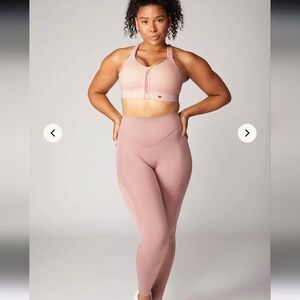 SHEFIT Seamless Leggings V-Waist  Color Chestnut/Rose Gold 4 Way Stretch Lg